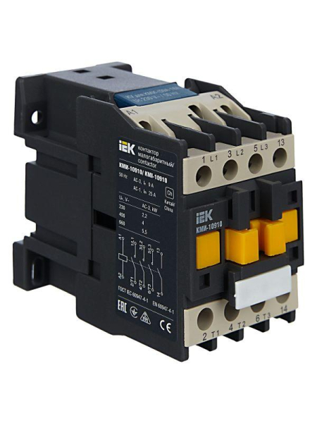 Контактор КМИ-10910 9А 230В/АС3 1НО IEK KKM11-009-230-10
