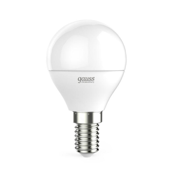 Лампа светодиодная Elementary Globe E14 8Вт 4100К Gauss 53128
