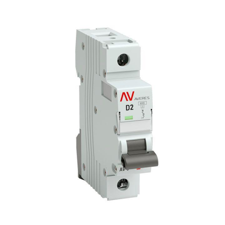 Выключатель автоматический модульный 1п D 2А 10кА AV-10 AVERES EKF mcb10-1-02D-av