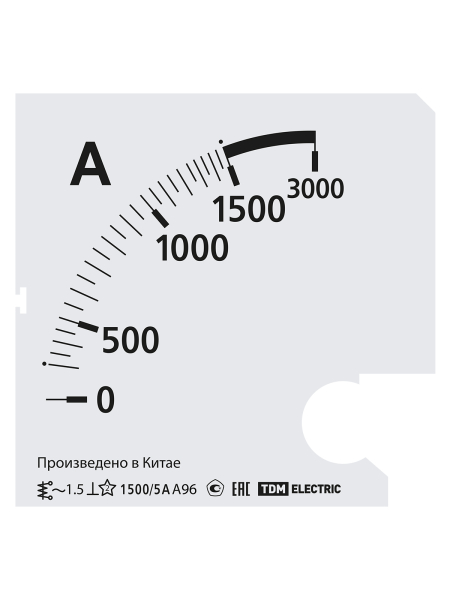 Шкала Ш96 1500/5А-1,5 (для А96 Х/5А) TDM
