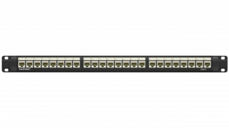 Патч-панель 19дюйм 1UCAT6 24 модуля RJ45 неэкранированная DKC RN6PPU24