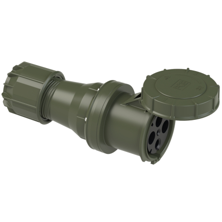 244-6.u PCE Розетка кабельная 125А/400V/3P+E/IP67, бронзово-зеленый