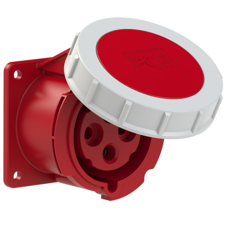3242-6 PCE Розетка встраиваемая 32А/400V/3P+E/IP67, фланец 75x75