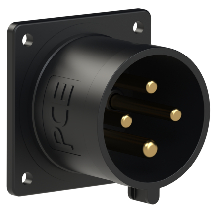 624-6x PCE Вилка встраиваемая 32А/400V/3P+E/IP44, черная