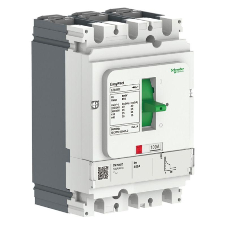 Выключатель автоматический 3п 3т 36кА EASYPACT EZS160F TM100D нерегул. SchE EZS160F3100
