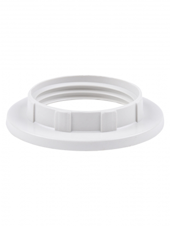 Кольцо для патрона Е14, термостойкий пластик, белый, Б/Н TDM