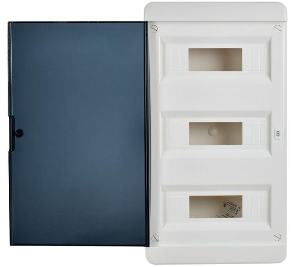 Корпус пластиковый ЩРН-П-36 IP41 черн. прозр. дверь TEKFOR IEK TF5-KP12-N-36-41-K01-K03