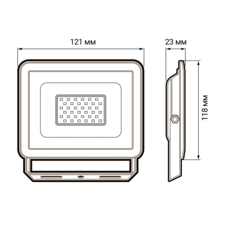 Прожектор светодиодный СДО-10 20Вт 6500К IP65 230В ДО GR ФАZА 5032057