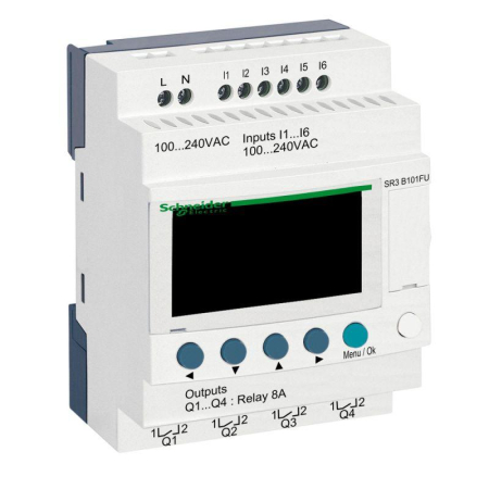 Реле ZELIO LOGIC 6ВХ/4ВЫХ 100-240V SchE SR3B101FU