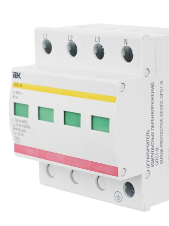 Ограничитель перенапряжения ОПС1-B 4P IEK MOP20-4-B