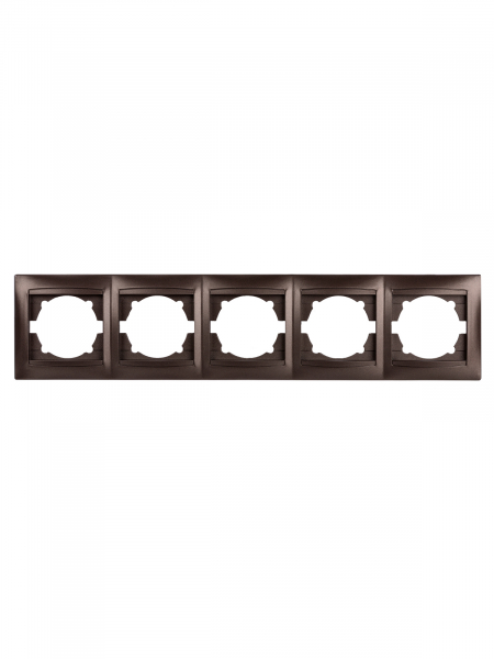 Рамка 5-ти постовая горизонтальная шоколад "Лама" TDM