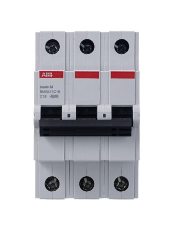 Выключатель автоматический модульный 3п C 16А 4.5кА Basic M BMS413C16 ABB 2CDS643041R0164