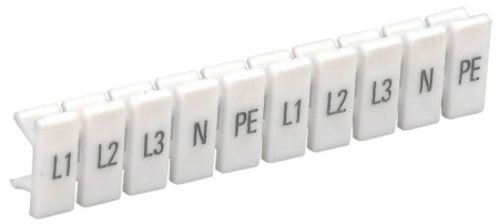 Маркеры для КПИ-1.5кв.мм с символами "L1; L2; L3; N; PE" IEK YZN11M-001-K00-A
