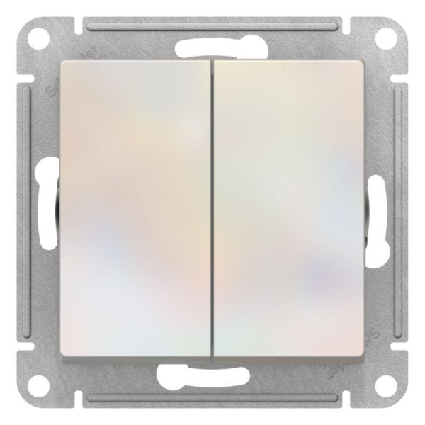 Выключатель 2-кл. AtlasDesign (сх. 2) 10А с самовозвратом механизм жемчуж. SE ATN000417