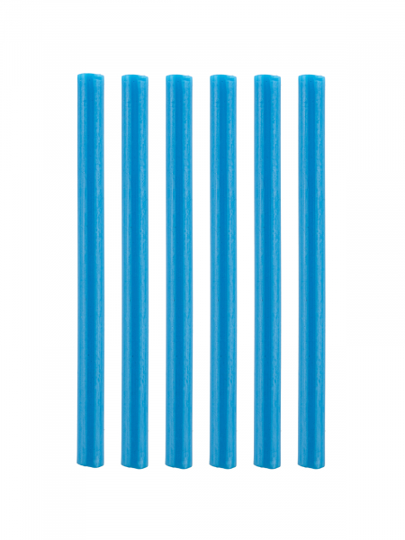 Клеевые стержни универсальные синие, 7 мм x 100 мм, 6 шт, "Алмаз" TDM