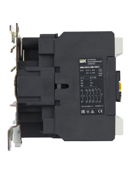 Контактор КМИ-34012 40А 400В/AC3 1HО;1H3 IEK KKM31-040-400-11