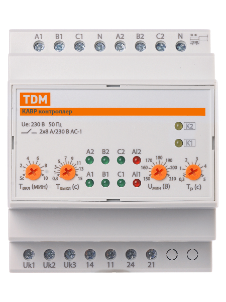 Контроллер автоматического ввода резерва КАВР 3Ф 230В АС на 2 ввода TDM