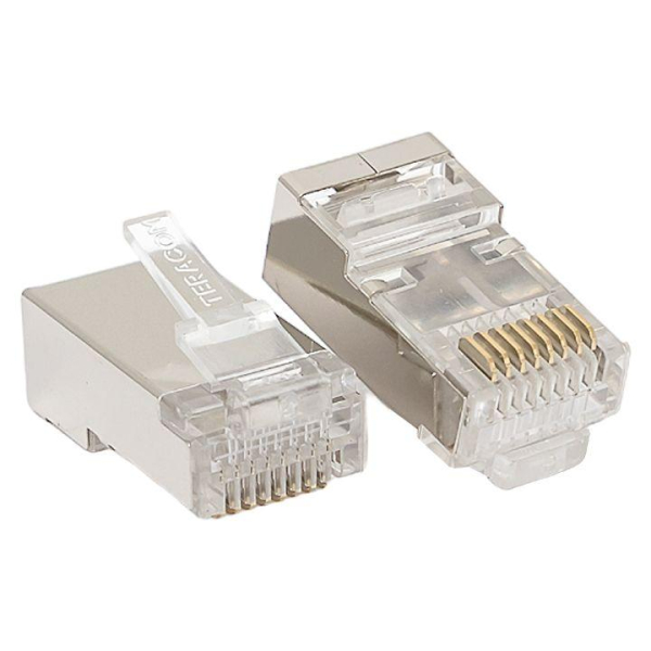 Коннектор RJ45 (8P8C) кат.5E экранир. TERACOM универс. (уп.20шт) EKF TRC-PLUG-5EFTP-20