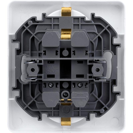 Розетка Inspiria 16А 250В 2х2P+E немецк. стандарт бел. Leg 673750