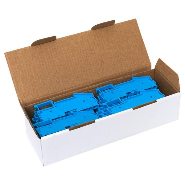Колодка клеммная ST-4 41А 4 вывода пружинная син. EKF plc-st-4-4-blue