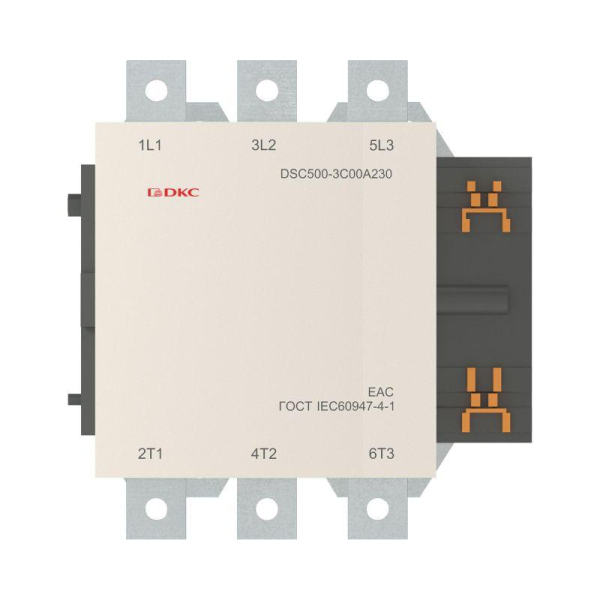 Контактор магнитный DSC500-3C00A230 500А 250кВт (AC3) 220В AC DKC DSC500-3C00A230