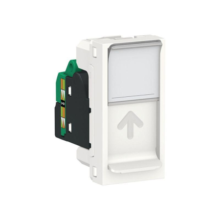 Розетка компьютерная 1-м 1мод. Unica Modular RJ45 кат.5E UTP бел. SchE NU341018