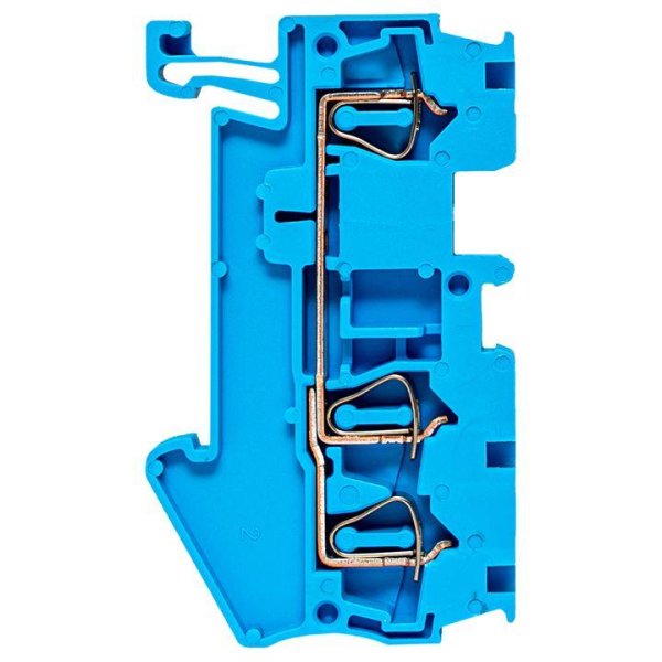 Колодка клеммная ST-2.5 31А 3 вывода пружинная син. EKF plc-st-2.5-3-blue