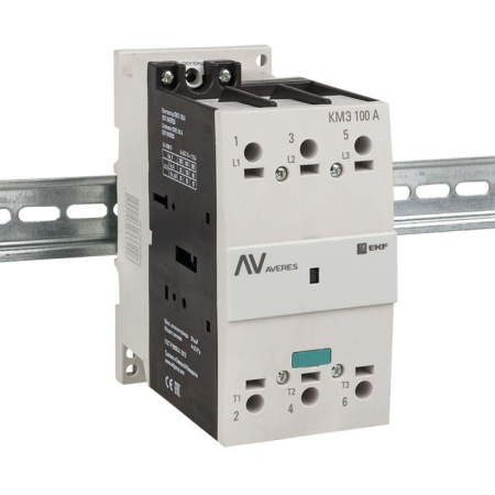 Контактор КМЭ 100А кат. 230В AC AVERES EKF ctr-s-100-00-230-av