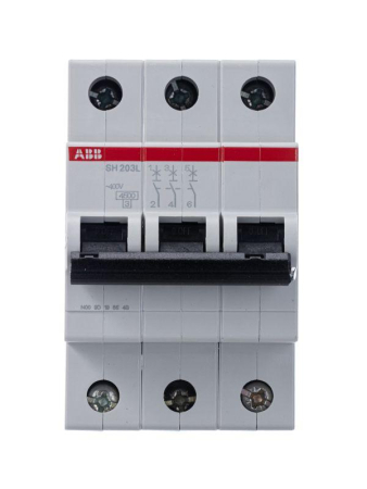 Выключатель автоматический модульный 3п C 6А 4.5кА SH203L C6 ABB 2CDS243001R0064