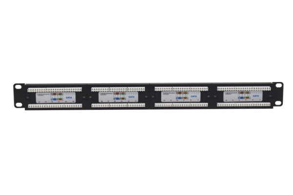 Патч-панель 19 1U кат.6 неэкранир. 24 порта RJ45 Dual IDC TOKOV ELECTRIC TKE-PP-6-1U-24P-UTP