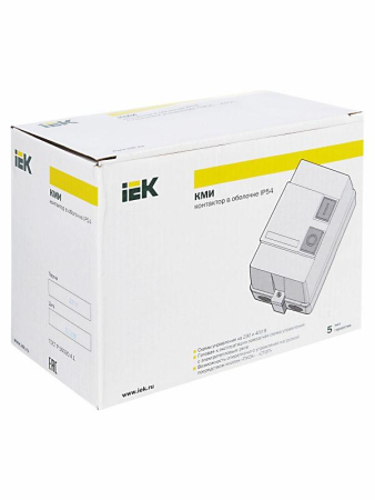 Контактор КМИ-22560 25А 220В/АС3 IP54 IEK KKM26-025-220-00