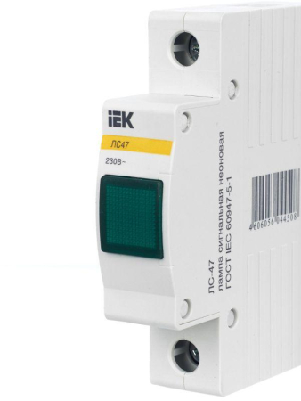 Лампа сигнальная ЛС-47 зел. IEK MLS10-230-K06