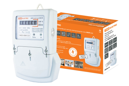 Счетчик МАРС-1,0-11-Ш-10(100)-М (1ф, 1тар, монт.панель, мех.ОУ) TDM