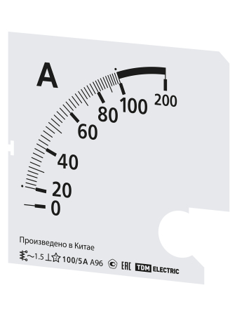 Шкала Ш96  100/5А-1,5 (для А96 Х/5А) TDM