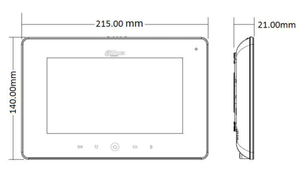 Видеодомофон DH-VTH5221DW бел. Dahua 478437