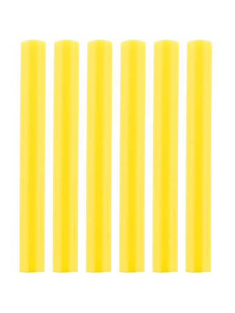 Клеевые стержни универсальные желтые, 11 мм x 100 мм, 6 шт, "Алмаз" TDM