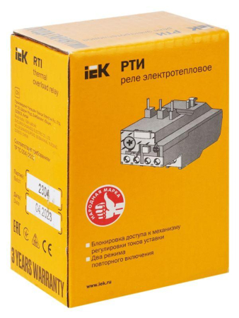 Реле тепл. РТИ 1307 1.6-2.5А IEK DRT10-D016-D025