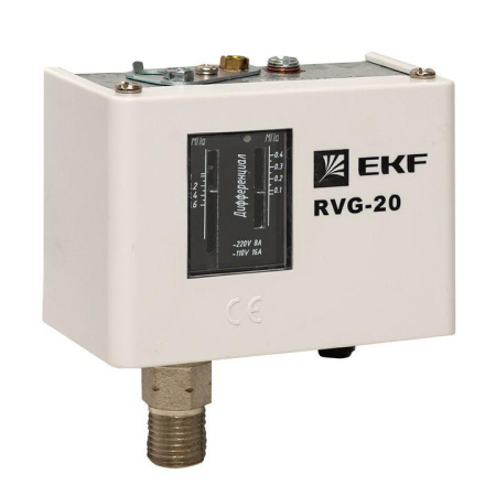 Реле избыточного давления RVG-20-0.6 (0.6МПа) EKF RVG-20-0.6