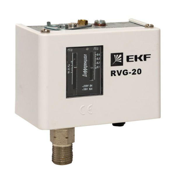 Реле избыточного давления RVG-20-0.6 (0.6МПа) EKF RVG-20-0.6