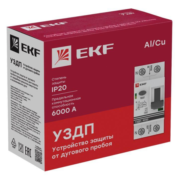 Устройство защиты от дугового пробоя (УЗДП) 1P+N 50А PROxima EKF afdd-2-50-pro