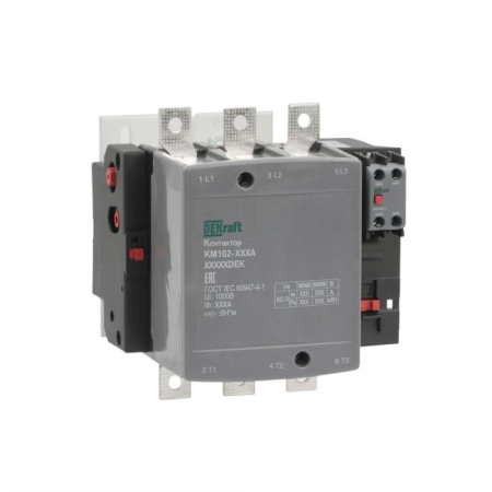 Контактор 185А 110В АС АС3 АС4 1НО+1НЗ КМ-102 DEKraft 21948DEK