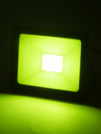 Прожектор светодиодный СДО-04-020Н-З (зелёный свет) 20 Вт, IP65, черный, Народный