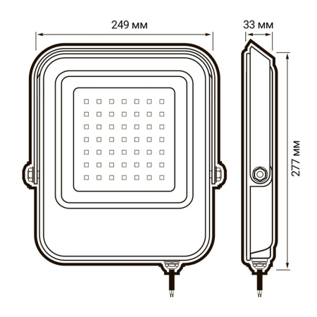 Прожектор светодиодный PFL-V 150Вт 6500К IP65 ДО JazzWay 5039773