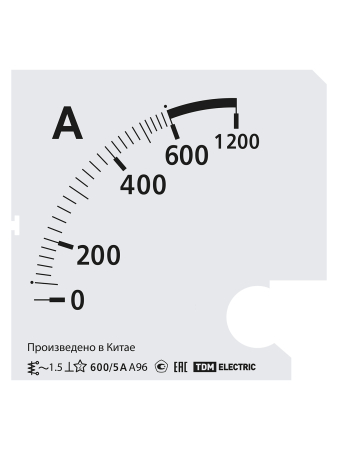 Шкала Ш96  600/5А-1,5 (для А96 Х/5А) TDM