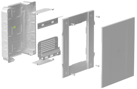 Корпус пластиковый мультимедиа встраив. 470х410мм KREPTA 5 IEK KR5-KP23-V-41
