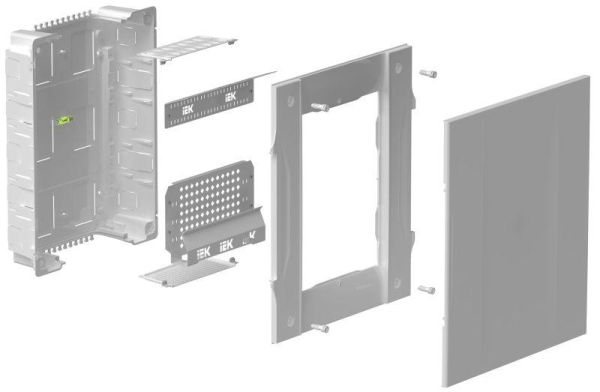 Корпус пластиковый мультимедиа встраив. 470х410мм KREPTA 5 IEK KR5-KP23-V-41