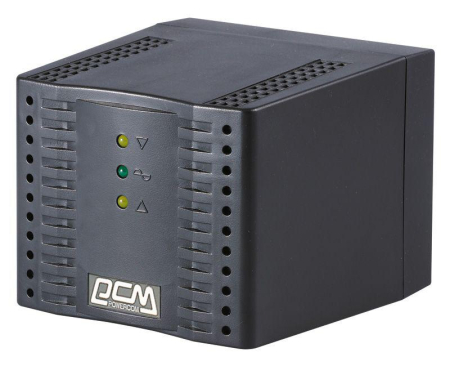 Стабилизатор напряжения TCA-1200 600Вт 1200В.А черн. POWERCOM 802506