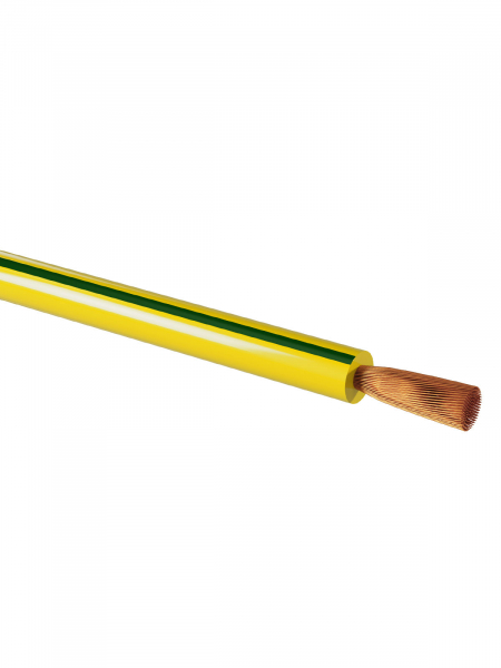 Провод ПуГВ 1х1,5 ГОСТ (100м), желто-зеленый TDM