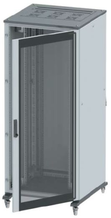 Шкаф напольный 38U Ш600хГ600 передняя дверь стекло; задняя глухая дверь; крыша укомплектована вводом и заглушками DKC R5IT3866GS