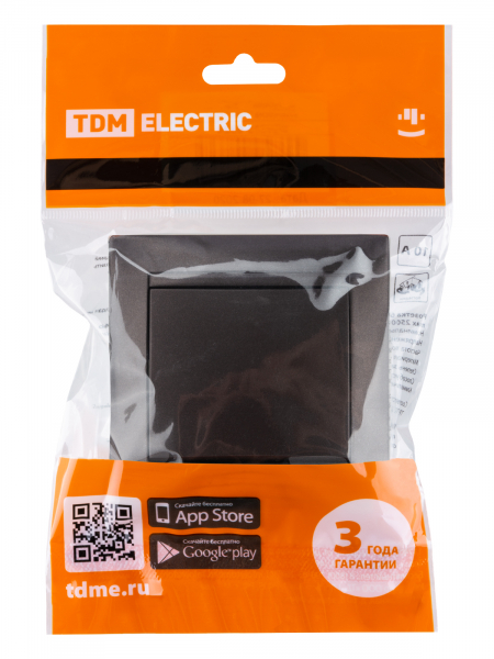 Выключатель 1 кл. 10А шоколад "Лама" TDM